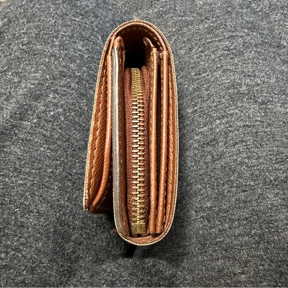 Louis Vuitton Womens Brown Monogram Canvas Leather Wallet Authentic - Picture 11 of 13
